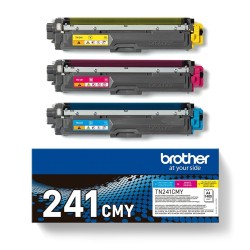 TRIPACK TONER ORIGINALE BROTHER HL 3140 MFC-9130 TN241CMY