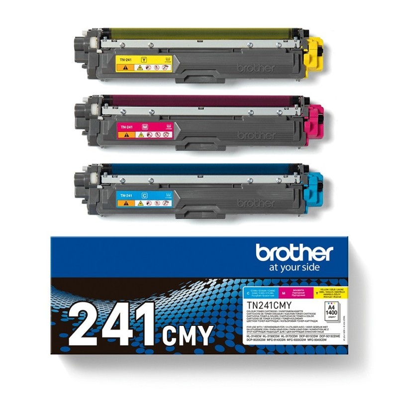 TRIPACK TONER ORIGINALE BROTHER HL 3140 MFC-9130 TN241CMY