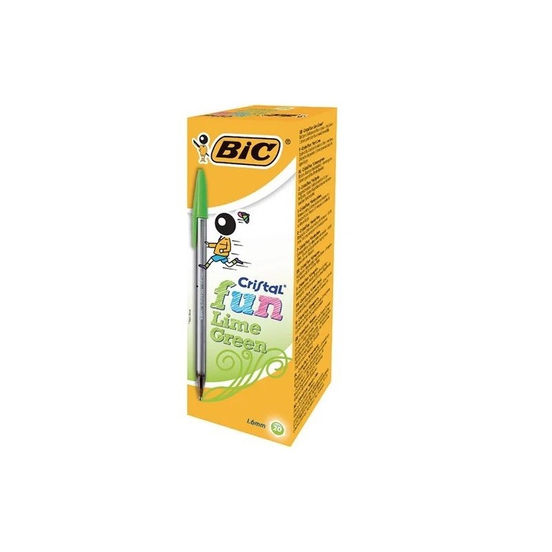 PENNA A SFERA BIC CRISTAL FUN ORIGINAL 1,6MM COLORE VERDE LIME 927885