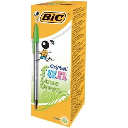 PENNA A SFERA BIC CRISTAL FUN ORIGINAL 1,6MM COLORE VERDE LIME 927885