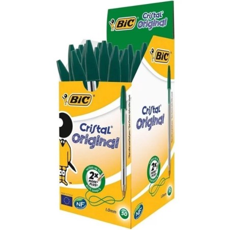 PENNA A SFERA BIC CRISTAL FUN ORIGINAL 1,0MM Linea 0,4mm COLORE VERDE 8373629