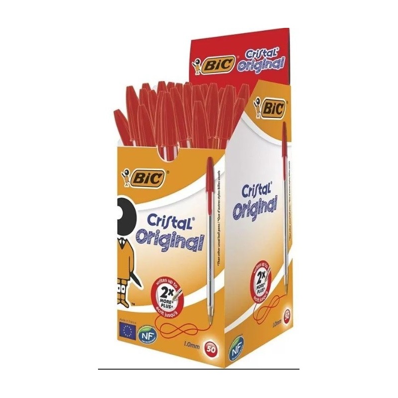 PENNA A SFERA BIC CRISTAL FUN ORIGINAL 1,0MM Linea 0,4mm COLORE ROSSO 8373619