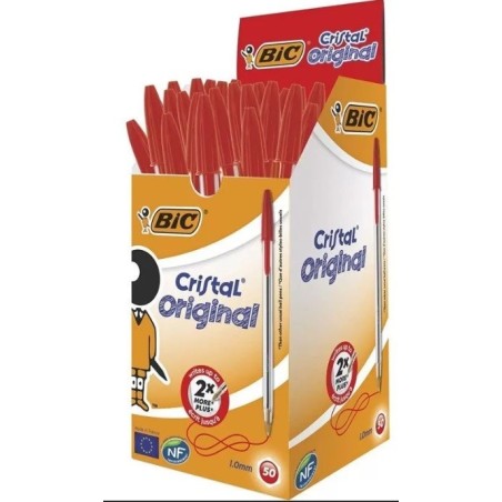 PENNA A SFERA BIC CRISTAL FUN ORIGINAL 1,0MM Linea 0,4mm COLORE ROSSO 8373619