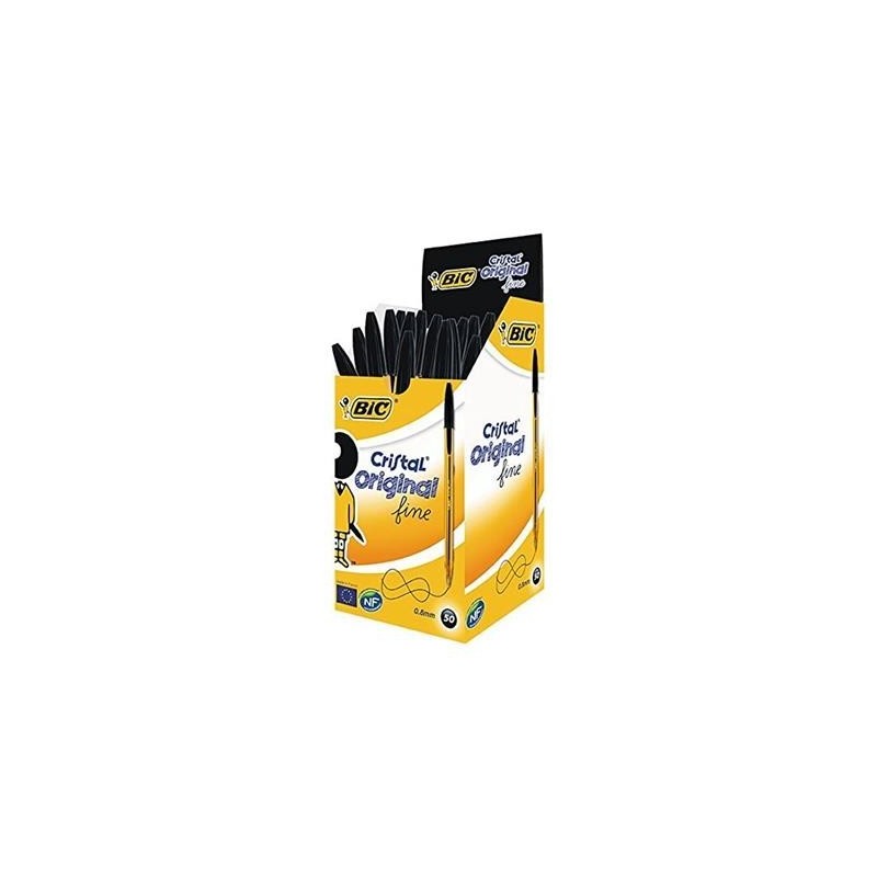 PENNA A SFERA BIC CRISTAL FINE ORIGINAL 0,8MM Linea 0,30mm COLORE NERO 872731