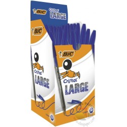 PENNA A SFERA BIC CRISTAL LARGE PUNTA 1,6MM LINEA 0,60MM TRASLUCIDO COLORE BLU 880656