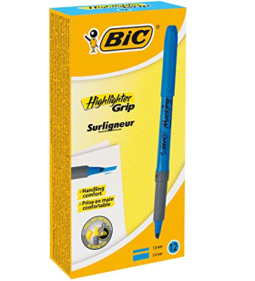 PENNARELLO FLUORESCENTE BIC Highlighter Grip Inchiostro a base d'acqua Linea 1,60 - 3,30 mm Colore BLU 811931