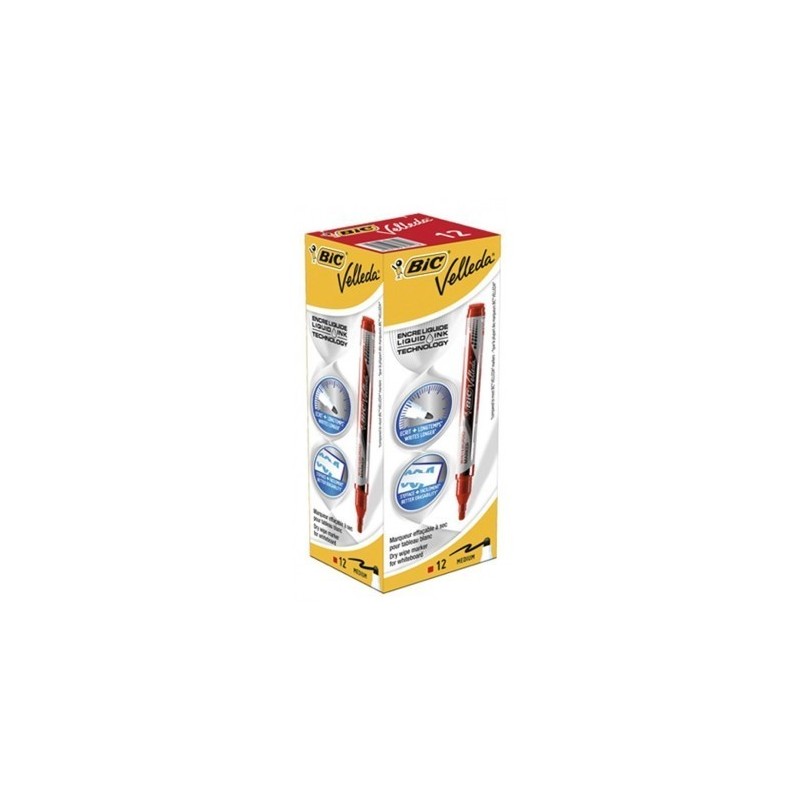 Pennarello Bic Velleda Tank Whiteboard Linea 2,3 mm Punta ogivale Colore ROSSO 902089