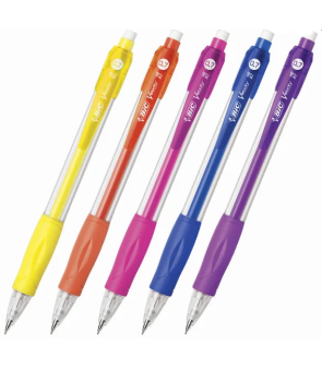 Bic Velocity Conf. da 12 matite meccaniche 0,7 mm HB con gomma Zona di presa Lunga durata Colori Assortiti