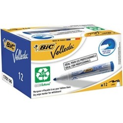 Bic Velleda 1701 ECOlutions Pennarelli Lavagna Punta Rotonda Linea 1.5 mm 904938 BLU