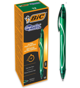 Gel-Ocity Penna gel retrattile ad asciugatura rapida Punta media 0,7 mm Inchiostro gel 964771 VERDE