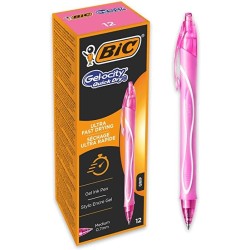 Penna a sfera retrattile Bic Gel-Ocity Quick Dry Punta 0,7 mm Inchiostro gel Asciugatura ultra rapida Colore ROSA 964777