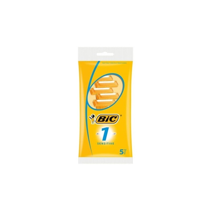 Bic Sensitive 1 Confezione da 5 Rasoi Monouso a 1 Lama 838521