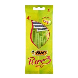 Bic Pure 3 Lady Confezione da 2 Rasoi Monouso a 3 Lame con Aloe Vera 889702