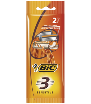 Bic Sensitive Confezione da 2 Rasoi Monouso a 3 Lame con Aloe Vera 889701