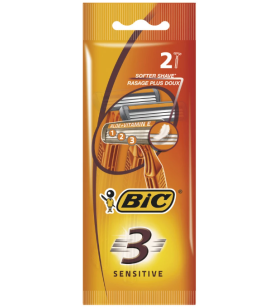 Bic Sensitive Confezione da 2 Rasoi Monouso a 3 Lame con Aloe Vera 889701