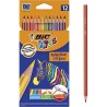 Bic Kids Evolution Stripes Conf. 12 matite in colori assortiti Piombo pigmentato da 3,20 mm 9505221