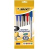 Bic Cristal Original Conf. da 5 penne a sfera Punta media 1,0mm Linea 0,40mm colori vari 802054