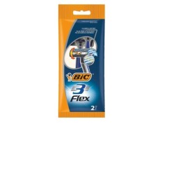 Bic Flex 3 Conf. 2 Rasoi 3 Lame Testa Girevole Striscia Lubrificante Aloe Vera
