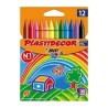 Bic Kids Plastidecor Scatola 12 matite a cera Extra resistente Non macchia 8757702
