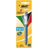 Bic 4 colori penna a sfera retrattile originale punta media 1,0mm corpo blu/bianco 802077