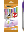 Bic Cristal Fun 6+2 Penne a Sfera Punta Rotonda 1,6 mm Linea 0,42 mm Colori Assortiti 8963811