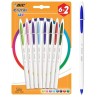 Bic Cristal Up Conf. 8 penne a sfera Punta tonda 1,2mm Linea 0,6mm Colori assortiti 949872