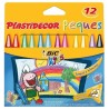 Bic Kids Plastidecor Peques Scatola 12 pastelli triangolari Ideale per bambini piccoli Texture morbida 8757741
