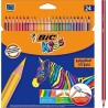 Bic Kids Evolution Stripes Conf. 24 matite colori assortiti Punta ultra resistente Piombo pigmentato 3,20mm 950525