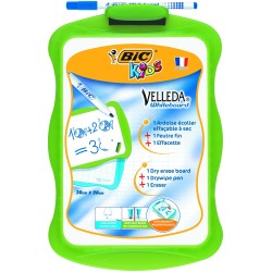 Bic Velleda Lavagna Scuola Bianca Millimetrica +1 Pennarello Velleda Blu +1 Gomma 20x30cm 841362