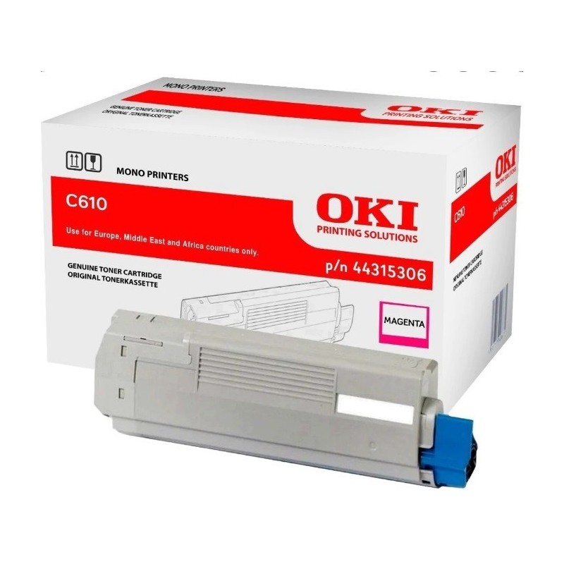 TONER ORIGINALE OKI C610 MAGENTA 44315306 6K