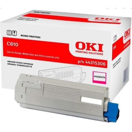 TONER ORIGINALE OKI C610 MAGENTA 44315306 6K