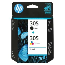 MULTIPACK ORIGINALE HP 6ZD17AE 305 DeskJet 2700 Envy 6020 NERO+COLORE
