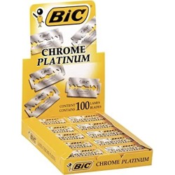 Bic Chrome Platinum Display 20 scatole 5 lame di rasoio Double Edge 810923