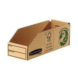 Fellowes Bankers Box Earth Vassoio in cartone da 98 mm Montaggio manuale Cartone riciclato certificato FSC Colore marrone