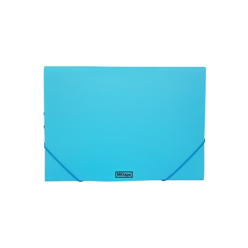 Portadocumenti MKtape Flap Folder Chiusura ad Elastico Formato Folio Colore Blu Neon
