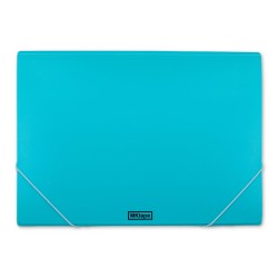 Portadocumenti MKtape Flap Folder Chiusura ad Elastico Formato Folio Colore Blu Pastello
