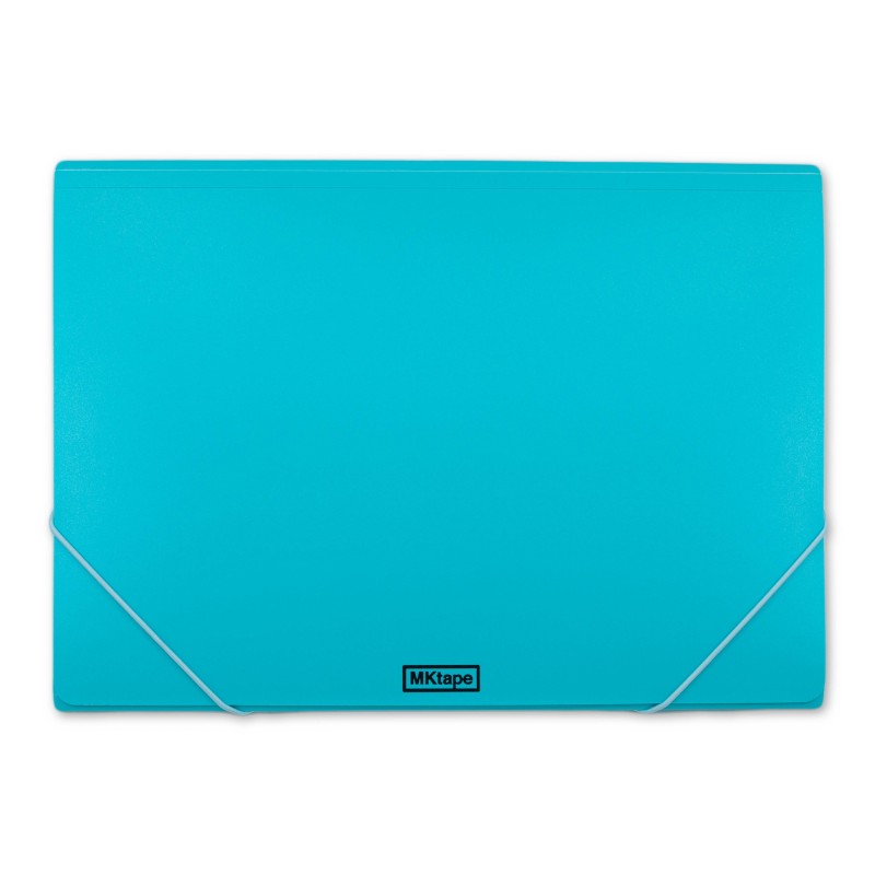 Portadocumenti MKtape Flap Folder Chiusura ad Elastico Formato Folio Colore Blu Pastello