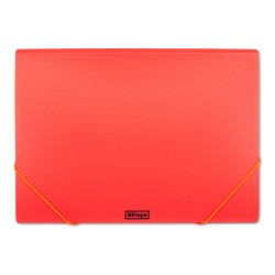 Portadocumenti MKtape Flap Folder Chiusura ad Elastico Formato Folio Colore Corallo