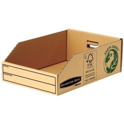 Fellowes Bankers Box Earth Vassoio di cartone da 200 mm - Montaggio manuale Cartone riciclato Certificato FSC Colore marrone
