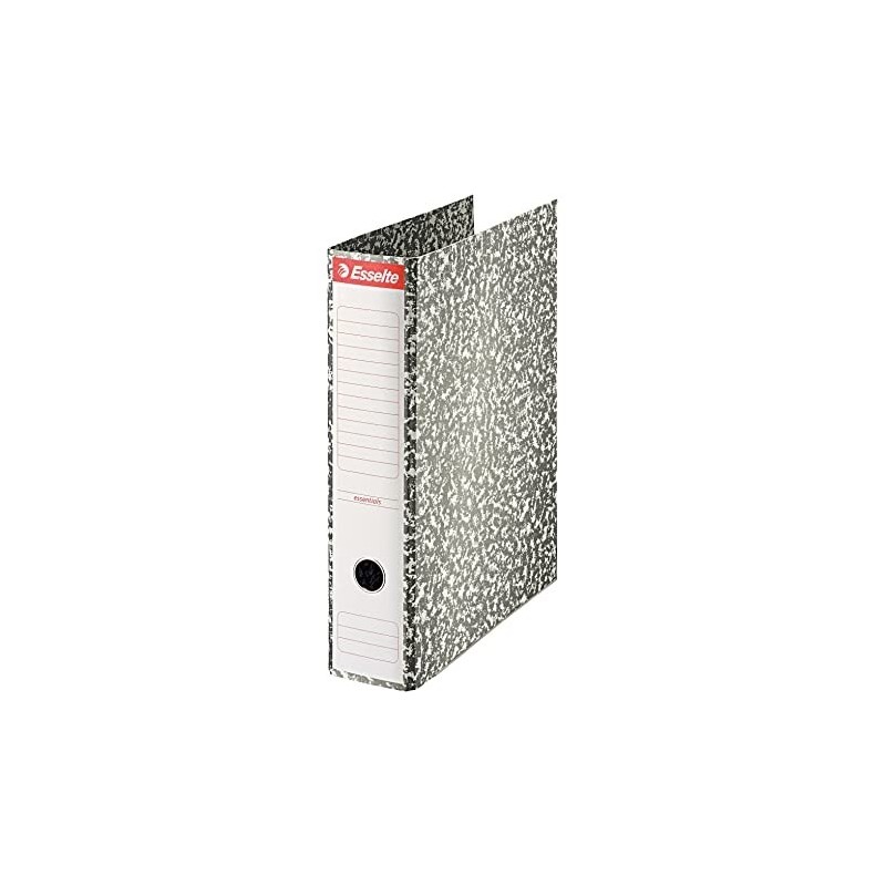 Raccoglitore ad arco a leva Esselte Cartone Formato Folio Dorso 75 mm Capacità 500 fogli Colore grigio marmorizzato