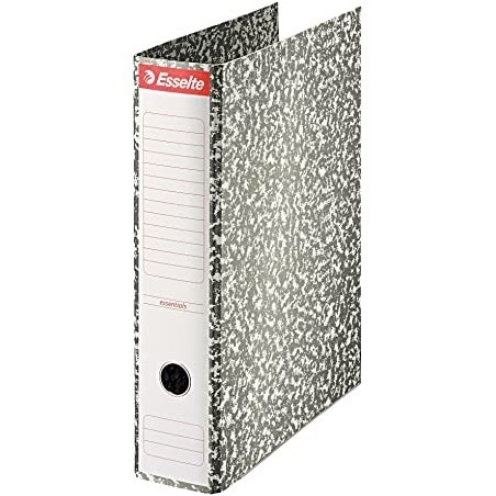 Raccoglitore ad arco a leva Esselte Cartone Formato Folio Dorso 75 mm Capacità 500 fogli Colore grigio marmorizzato