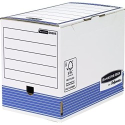 Fellowes Bankers Box Ultimate File Box 200mm A4 Fastfold Self Assembly Cartone riciclato Certificato FSC