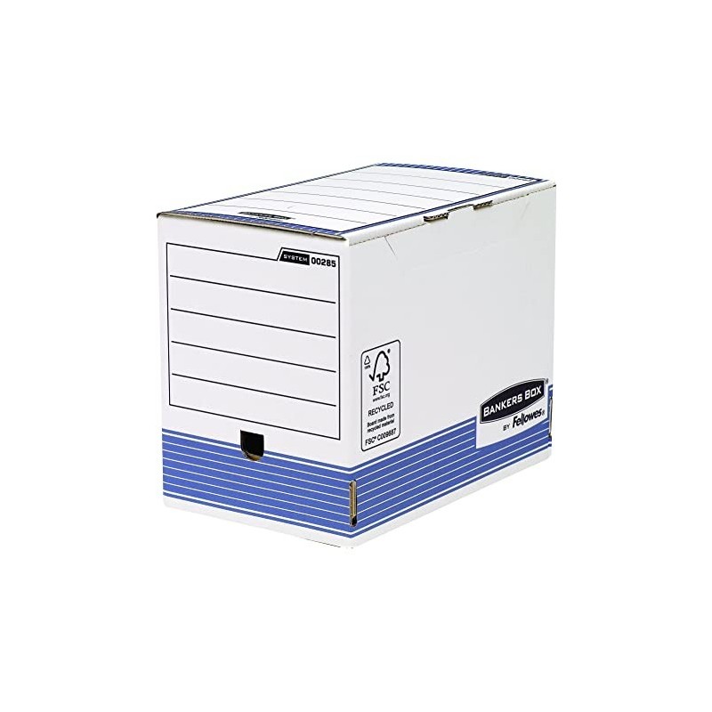 Fellowes Bankers Box Ultimate File Box 200mm A4 Fastfold Self Assembly Cartone riciclato Certificato FSC