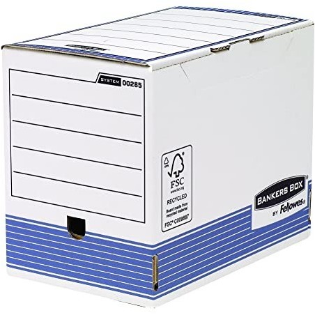 Fellowes Bankers Box Ultimate File Box 200mm A4 Fastfold Self Assembly Cartone riciclato Certificato FSC