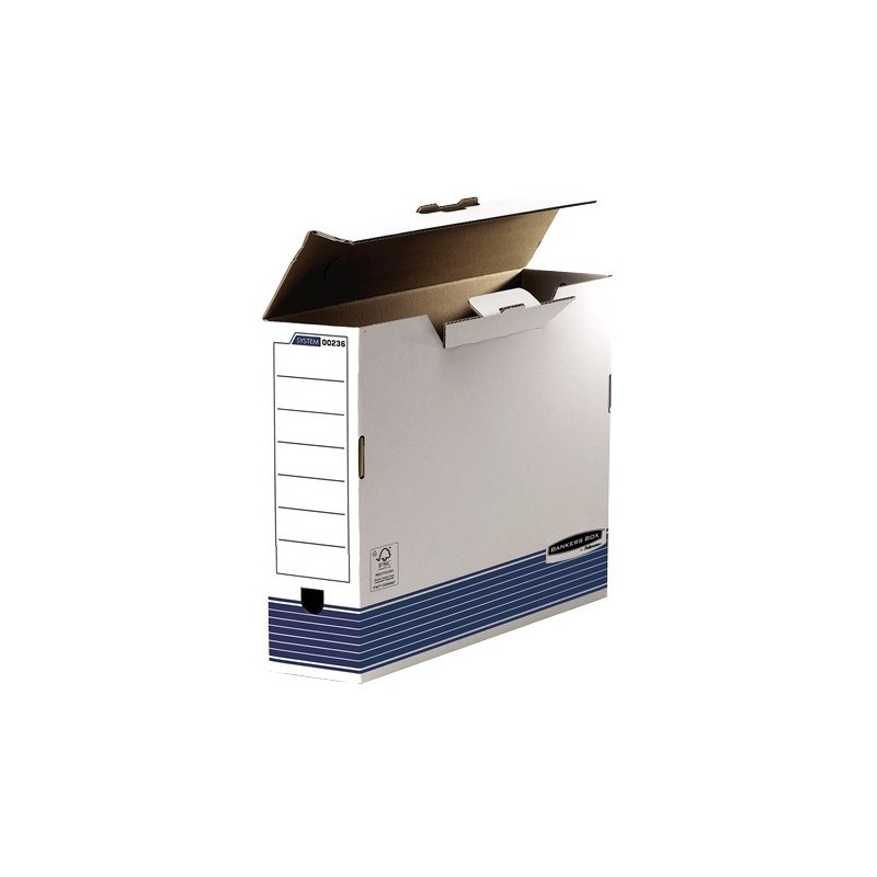 Fellowes Bankers Box Ultimate File Box 200mm A4 Fastfold Self Assembly Cartone riciclato Certificato FSC