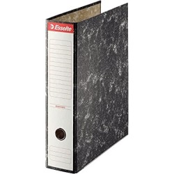 Raccoglitori ad arco a leva Esselte Lever Arch Formato A4 Dorso 75mm Capacità 500fogli Colore NERO MARMORIZZATO