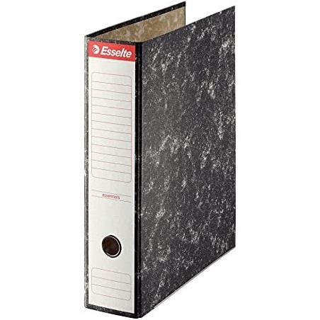 Raccoglitori ad arco a leva Esselte Lever Arch Formato A4 Dorso 75mm Capacità 500fogli Colore NERO MARMORIZZATO
