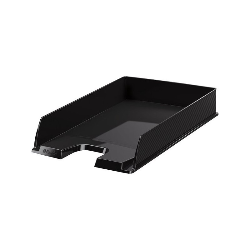 Esselte Europost Vivida Vassoio Documenti Formato Verticale A4 Spazio per Etichetta di Identificazione Colore Nero
