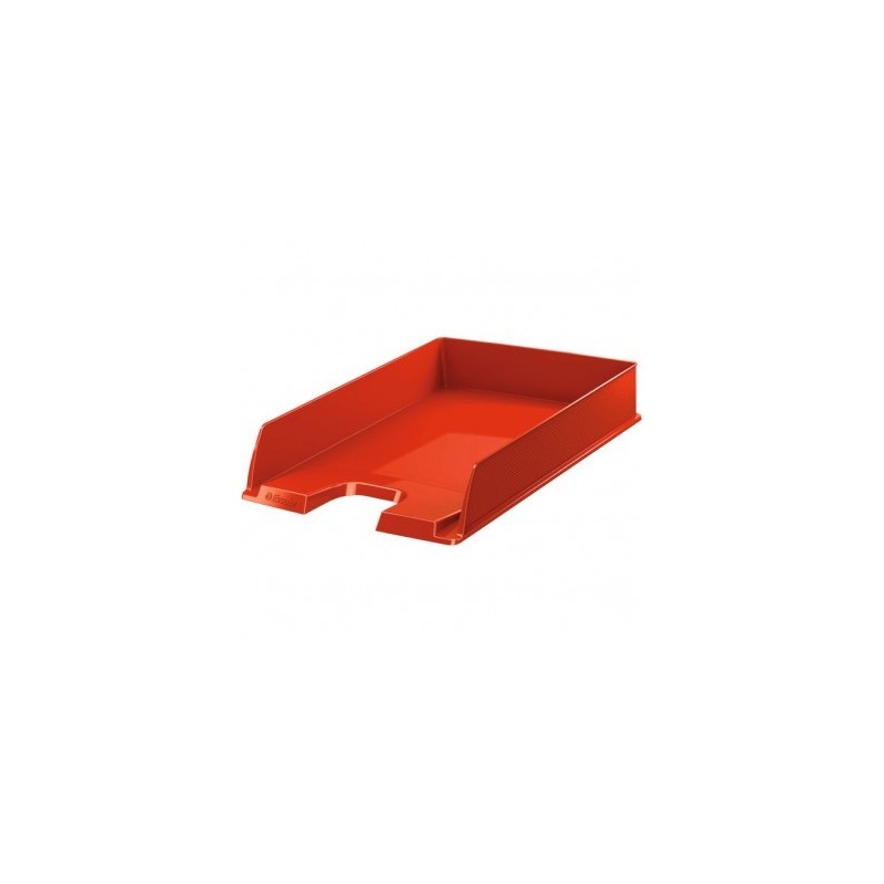 Esselte Europost Vivida Vassoio Documenti Formato Verticale A4 Spazio per Etichetta di Identificazione Colore ROSSO