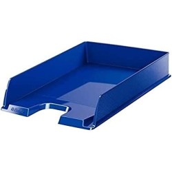 Esselte Europost Vivida Vassoio Documenti Formato Verticale A4 Spazio per Etichetta di Identificazione Colore BLU